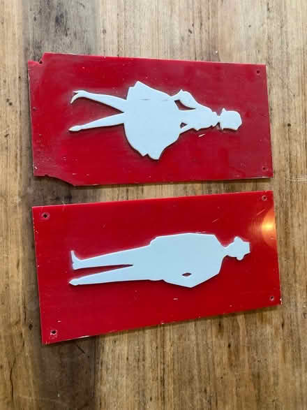 Photo of free Vintage perspex toilet signs (Oldfield Park) #1