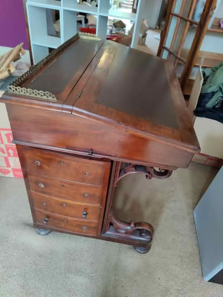 Photo of free Antique desk with storage (BD18 Shipley) #1