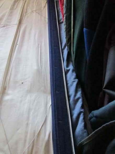 Photo of free 1 pair (2) Roman Blinds Blue Detachable Dry Cleanable (Canonbury N1) #2