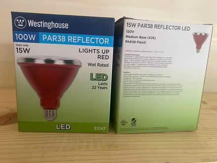Photo of free 2 Red Lamp Flood Lights (30th and Downing) #1