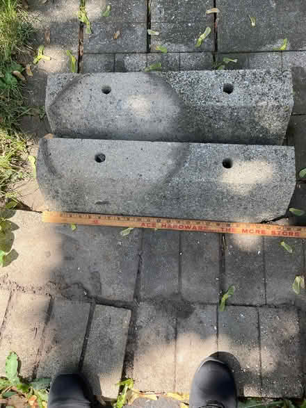 Photo of free 2 cement parking blocks (Niles) #1