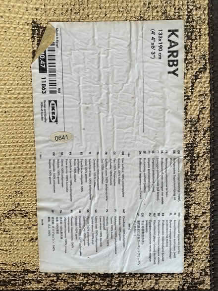 Photo of free Rug 133 x 190 (needs cleaning) (Wormholt W12) #2