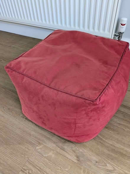 Photo of free Red cube footstool pouffe (Handside, WGC, AL8) #1