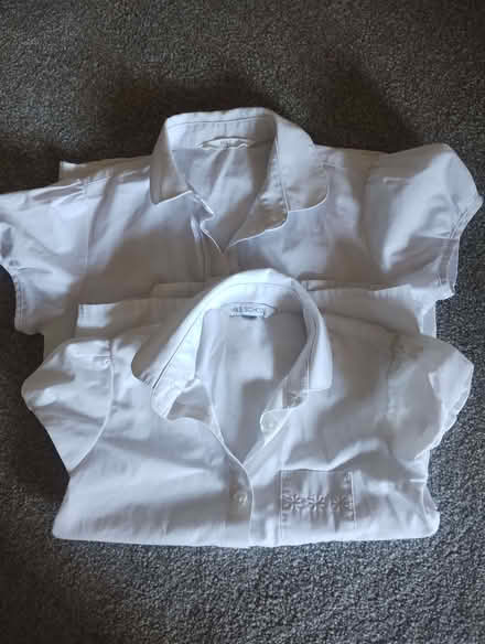Photo of free Bundle of white M&S school shirts 4x age 5-6, 1x 4-5, 1x 7-8 (Weston) #2