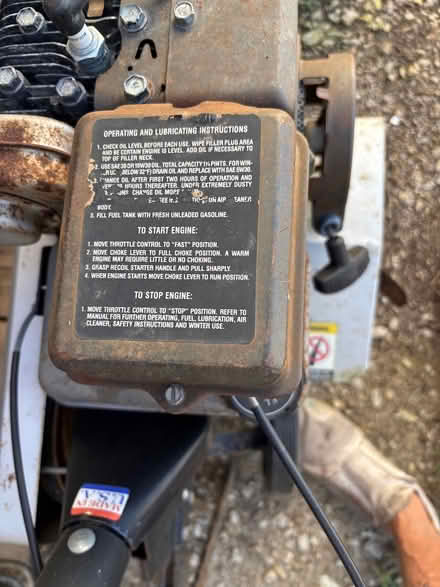 Photo of free Tiller and snow blower (Fair Oaks area) #3