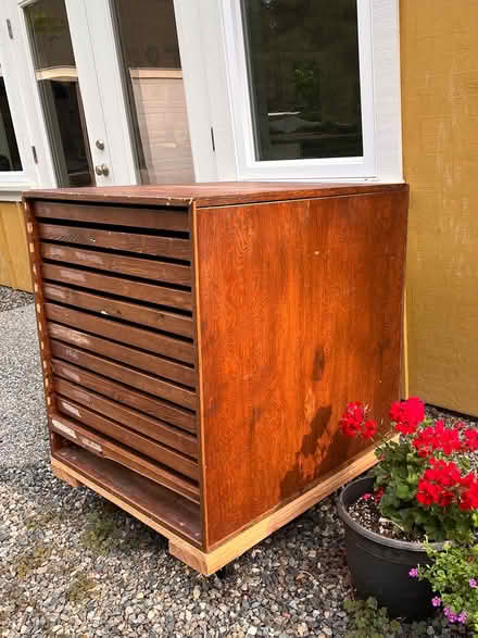 Photo of free Large wooden flat file (Island Center) #1