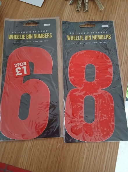 Photo of free Red bin numbers 8 & 9 or 6? (Gillingham ME7) #1