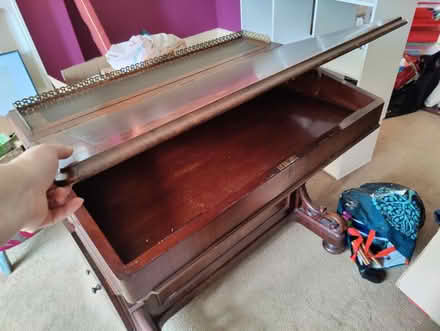 Photo of free Antique desk with storage (BD18 Shipley) #4