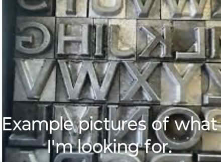 Photo of Letter press type set lead letters (Largo near indian rocks) #2