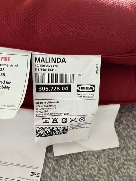 Photo of free Two Ikea chair cushions (Beauchief S8) #3