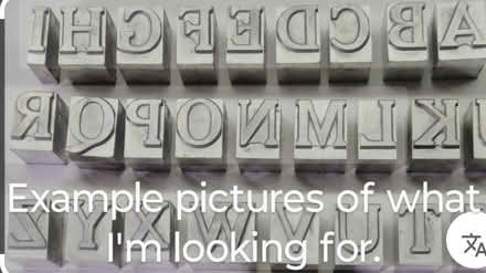Photo of Letter press type set lead letters (Largo near indian rocks) #1