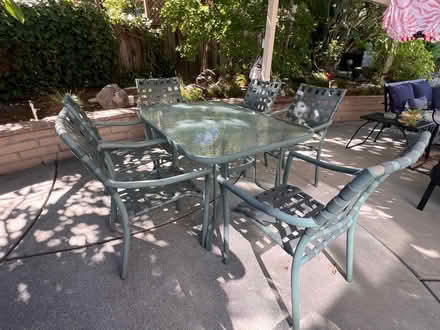 Photo of free Patio Table w/ six chairs (Las Palmas Park, Sunnyvalr) #1