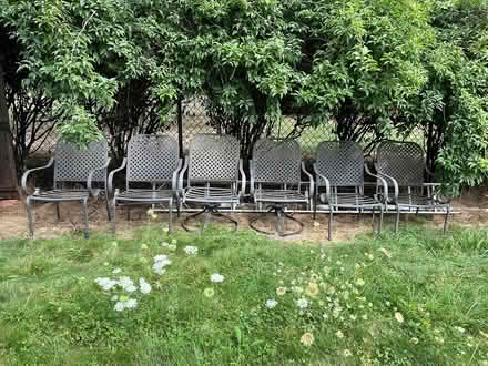 Photo of free Set of 6 outdoor chairs (West Boylston) #1