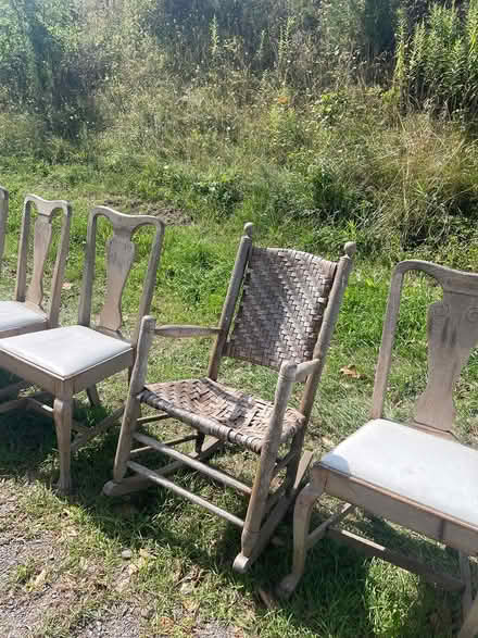 Photo of free Wood Table and Chairs (8329 South Shore Road, Sodus P) #1