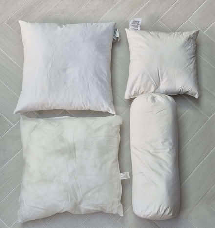 Photo of free Assorted cushion pads - inc. 3 feather from John Lewis (North Watford WD24) #1