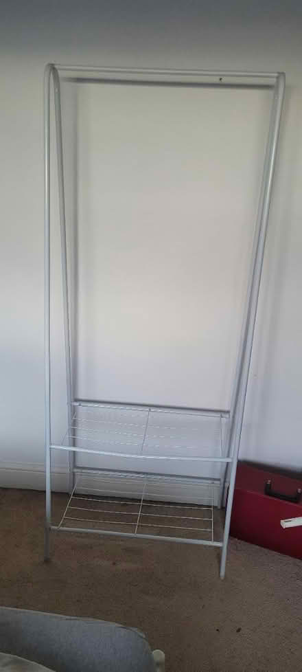 Photo of free Metal clothes rail & shoe shelves (Aylestone LE2) #1