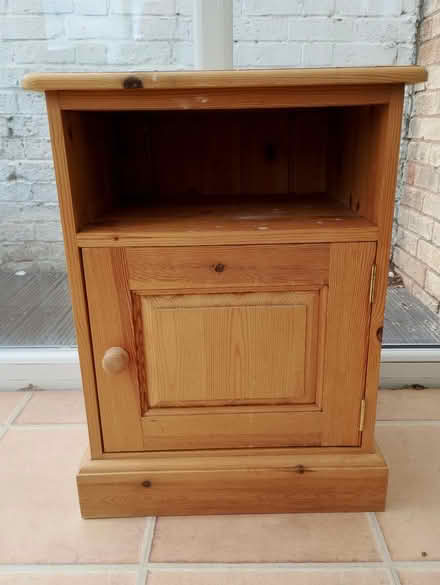 Photo of free Small pine bedside cabinet (Sheffield S14 1FL) #1