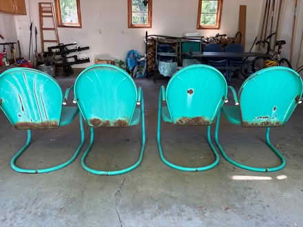 Photo of free 4 metal patio chairs (Ann Arbor) #2