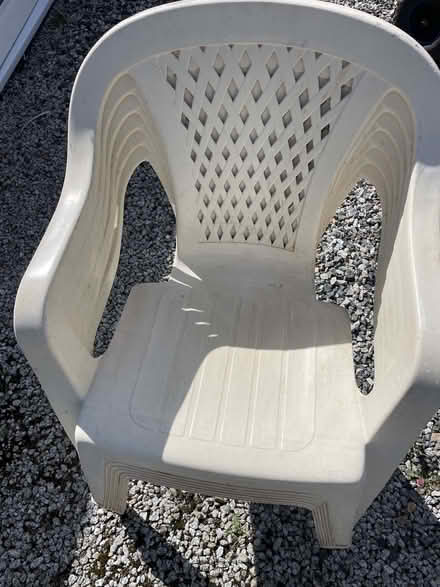 Photo of free 5 plastic garden chairs (Porth TR7) #1