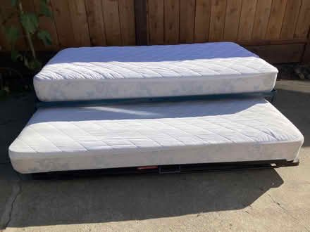 Photo of free Trundle bed set w/ mattresses (West Petaluma) #1