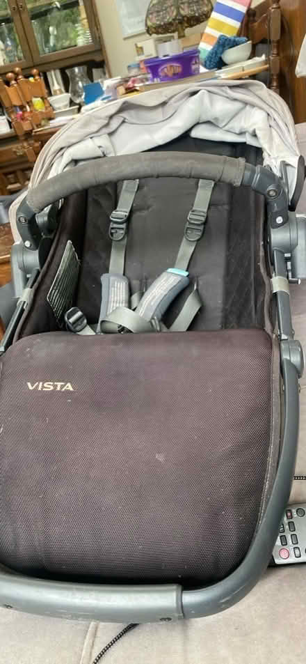 Photo of free Black pushchair/ carrycot and buggy board (Guilsfield SY21) #4