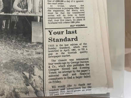 Photo of free First and last edition newspapers (G20 6BF G20) #2