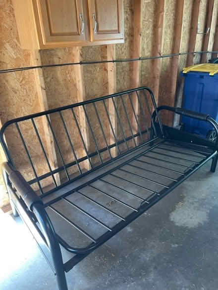 Photo of free Futon (black metal w mattress) (Mechanicsburg PA) #2
