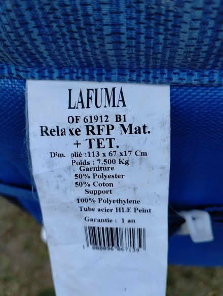Photo of free Lafuma recliner (B91 - Central Solihull) #2