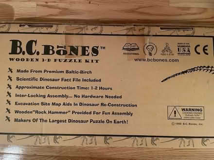Photo of free large wood dinosaur 3D puzzle (East Boulder) #2
