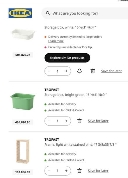 Photo of IKEA trofast bin lids (Van Ness area) #1