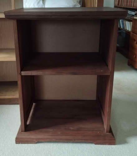 Photo of free Small deep bookcase, dark wood (Thorpe Bay SS1) #1