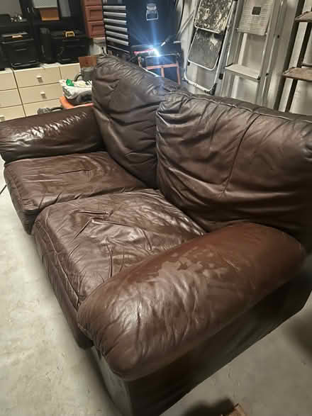 Photo of free Two seater chocolate sofa (Camelford PL32) #4