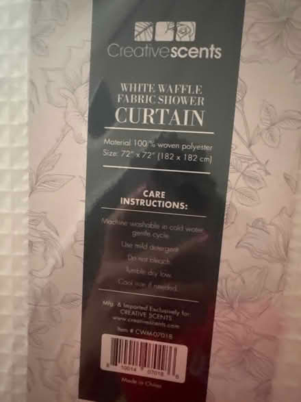 Photo of free White fabric shower curtain (Lower East Side) #2
