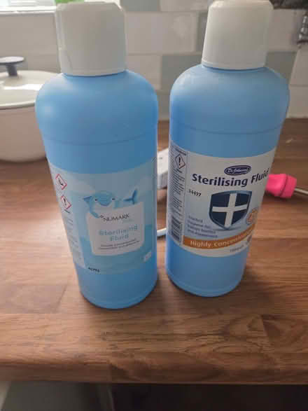 Photo of free 2 x 1/2 bottles sterilising fluid (Holmer Green HP15) #1