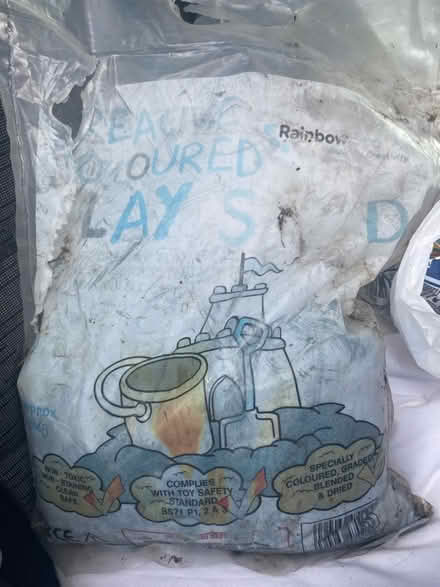 Photo of free Blue play sand and feeding cup (Partington M31) #3