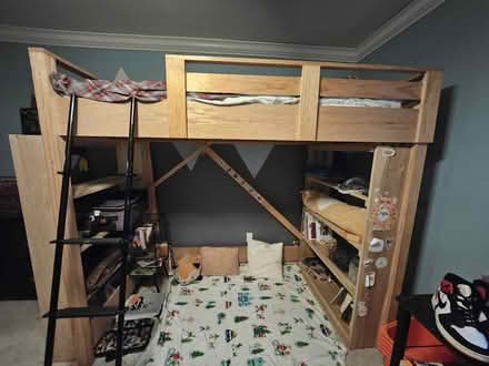 Photo of free Twin wooden loft bed - no mattress (Chatsworth) #1
