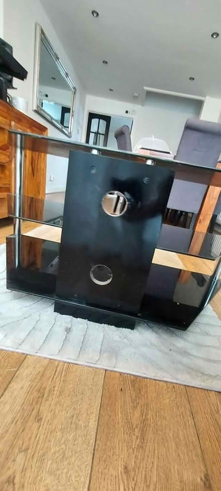 Photo of free Black Glass TV Unit (WS6) #1