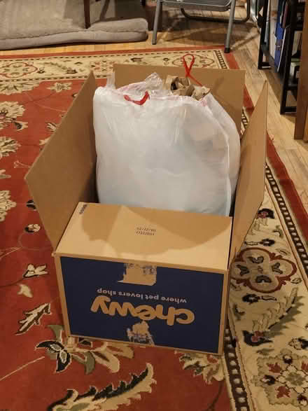 Photo of free Box and bag of packing materials (Talleyville, DE 19803) #1