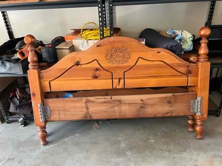 Photo of free Queen sized bed frame (Pleasant Valley Road Aptos) #2