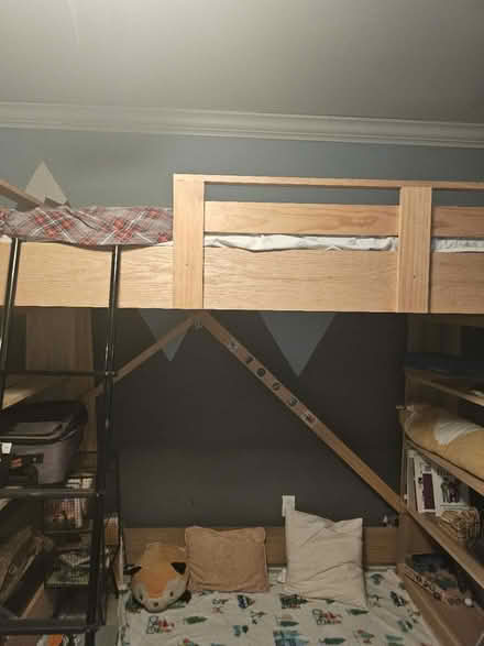 Photo of free Twin wooden loft bed - no mattress (Chatsworth) #2