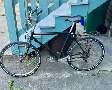 Photo of free 21 speed black men's bike with rack (Pt Richmond) #2