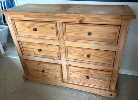 Photo of free Large wooden chest of drawers unit (Burghfield RG7) #1
