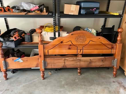 Photo of free Queen sized bed frame (Pleasant Valley Road Aptos) #1