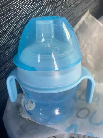 Photo of free Blue play sand and feeding cup (Partington M31) #1