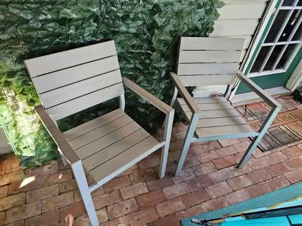 Photo of free 2 aluminum patio chairs (Ashburn) #1