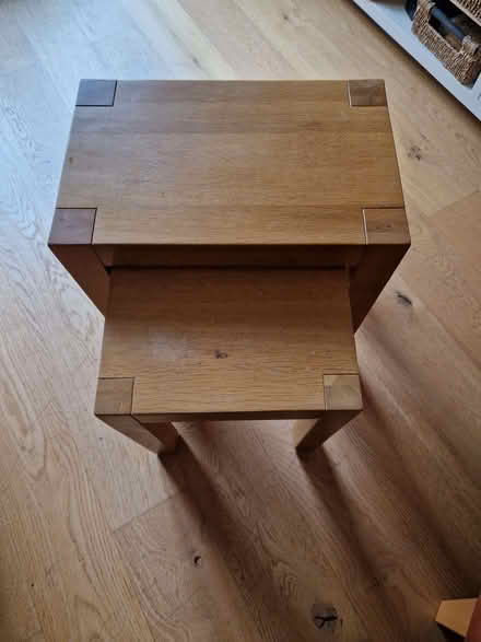 Photo of free nest of 2 wooden coffee/side tables (Spinney Hill) #3