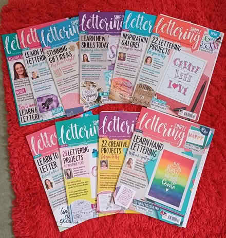 Photo of free Simply Lettering Calligraphy Magazines (×10) (Bilton CV22) #1
