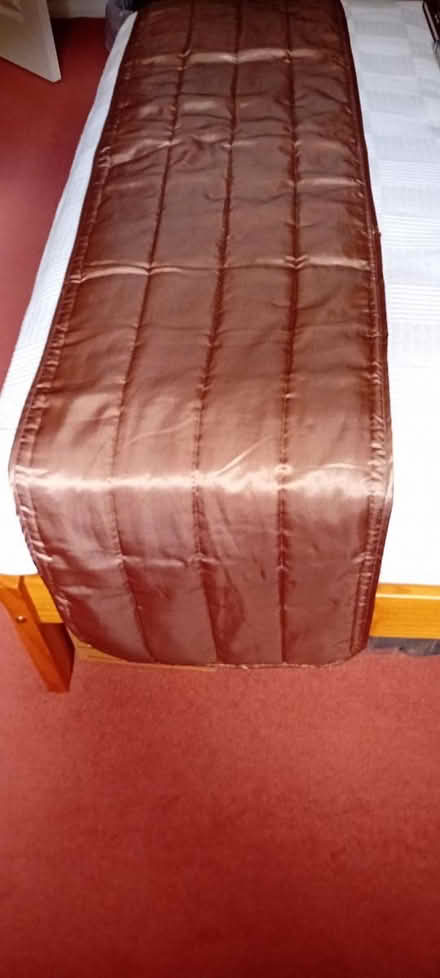 Photo of free Satin copper double bed runner (Wokingham, RG41) #1