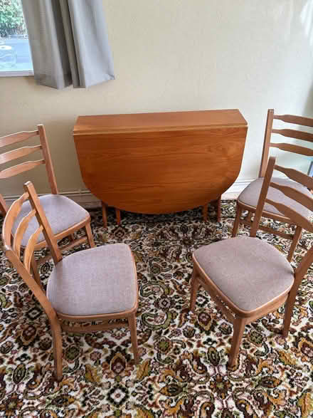 Photo of free Gate Leg Table and 4 Chairs (DA11) #2