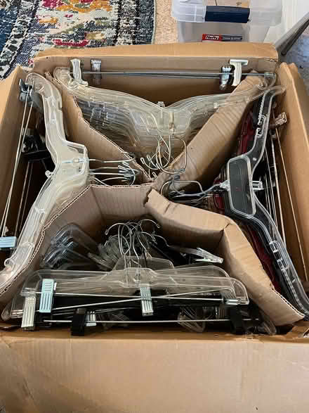 Photo of free Box of hangers with clips (New Paltz) #1